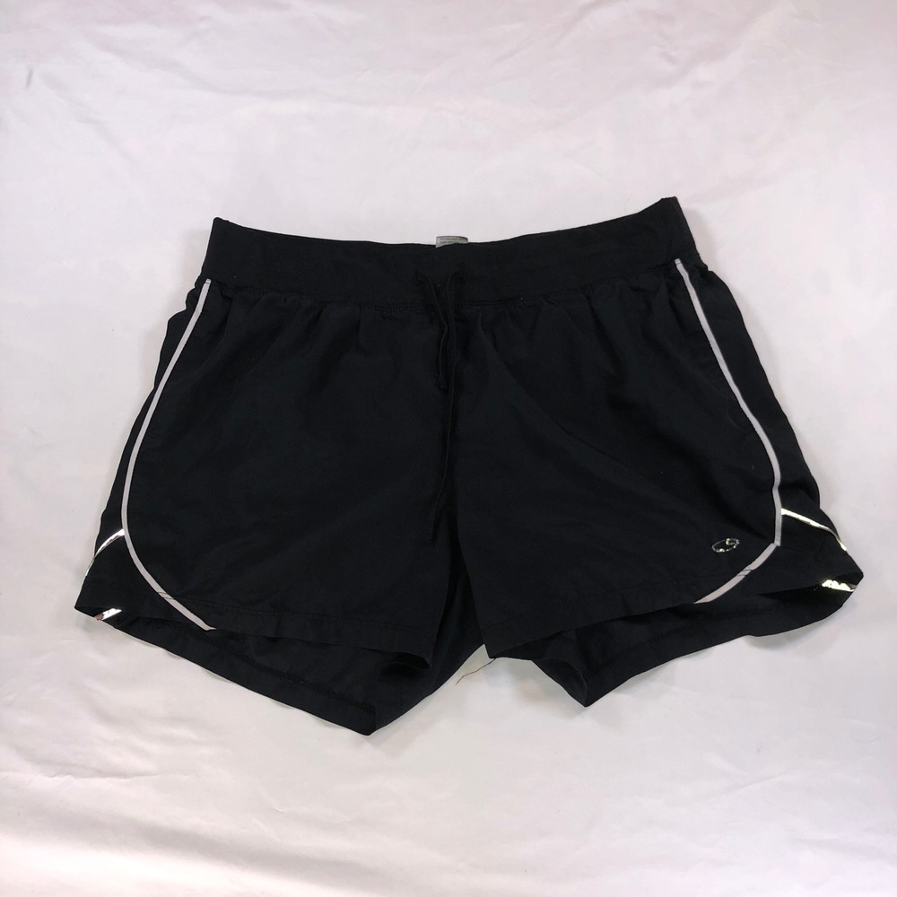 C9 Champion Womens Black Running Shorts Reflective Piping Size M 89674-DRJ